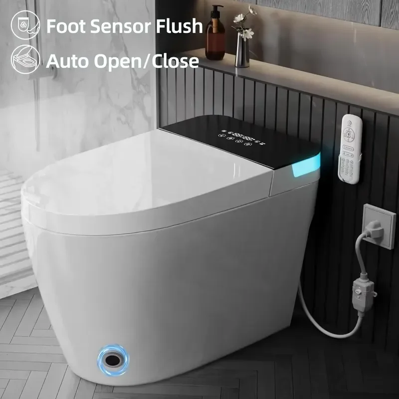 

Auto Sensor Smart Bidet Toilet Inodoro Toilette Inteligente Electric Sanitary Ware Automatic Open Toilet Manufacturer EXW