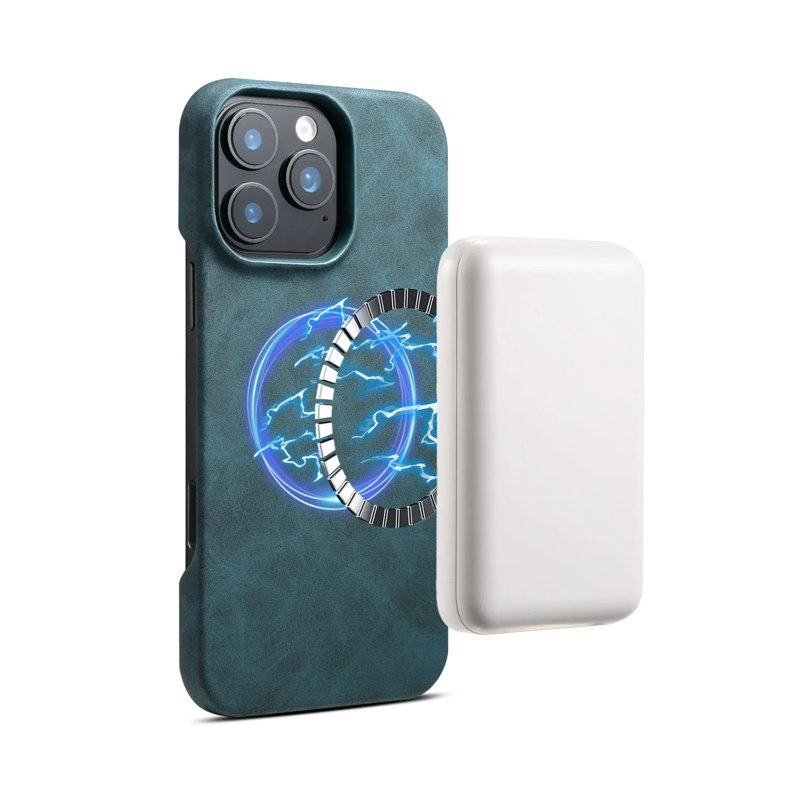 حافظة جلدية فاخرة مغناطيسية غير مرئية لهاتف آيفون 16 برو ماكس 15 بلس 14 13 برو شل شحن لاسلكي غطاء هاتف بعدسة بفتحة كبيرة #4