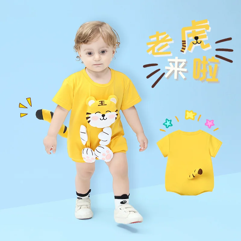 

0-3 Year Kawaii Tiger Baby Clothes Girls Boys Bodysuit Summer Newborn Romper Cute Animal Kids Baby Toddler Infant Jumpsuits