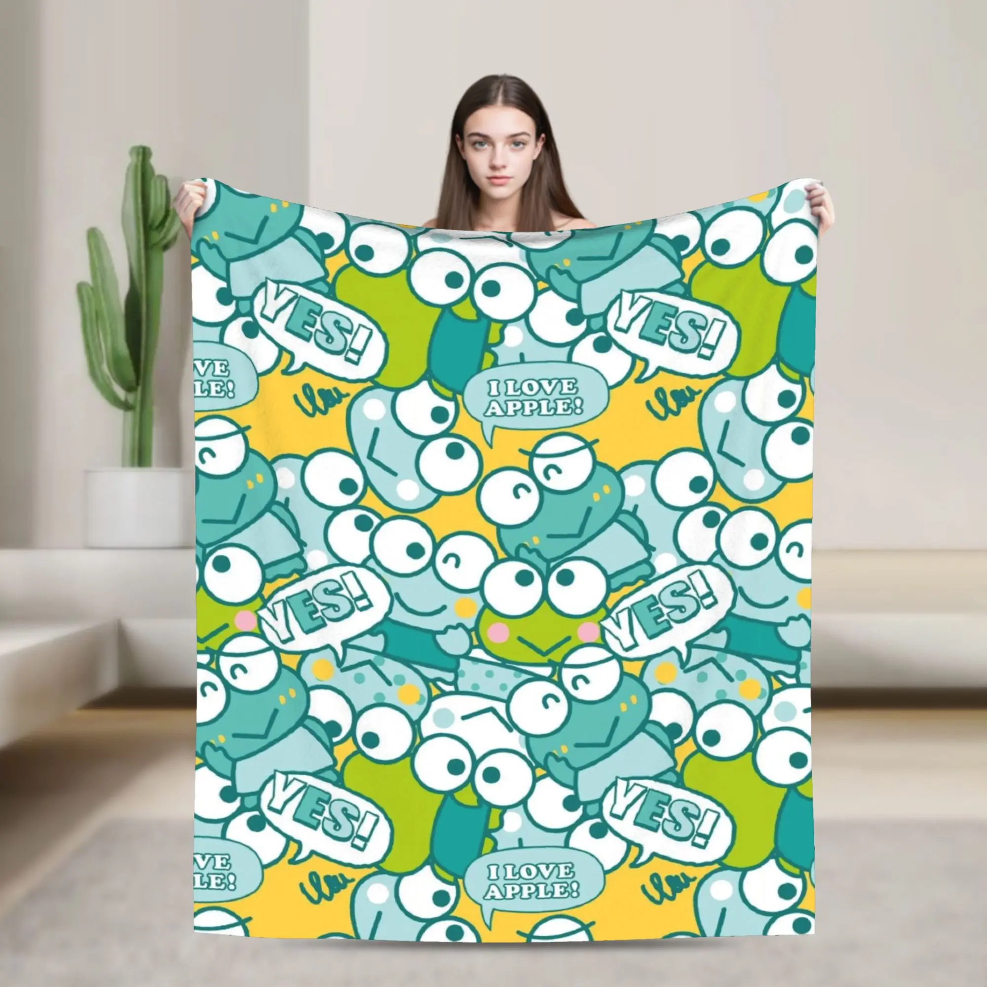 

Kero Kero Keroppi аксессуары одеяло теплые уютные пушистые пледы для кровати 50x60 дюймов покрывало разных размеров