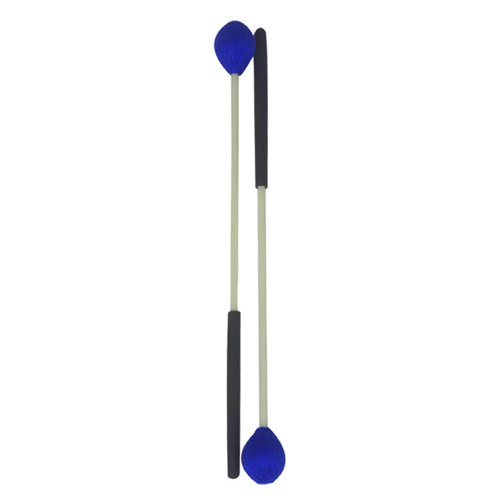 

1 Pair of Medium Keyboard Marimba Mallets Blue Hard Yarn Head with Beech Handle (Blue) marimba sticks