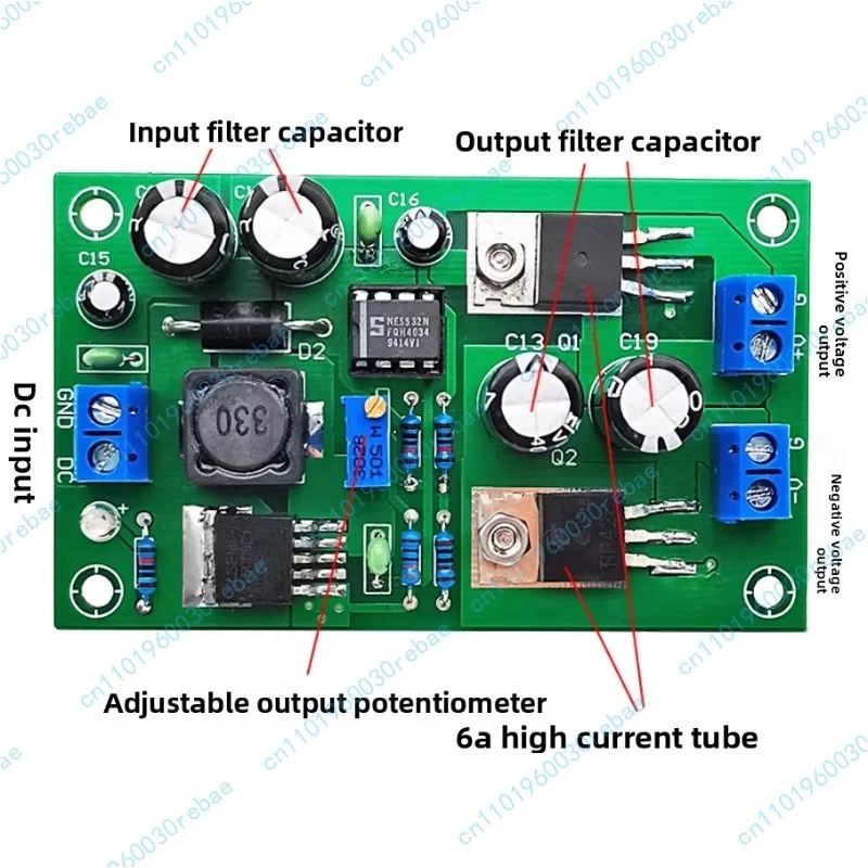 XL6009 Voltage Regulator Boost Circuit Module Dual Positive and Negative Voltage Power Supply 9V 12V 15V 18V Speaker Power Board