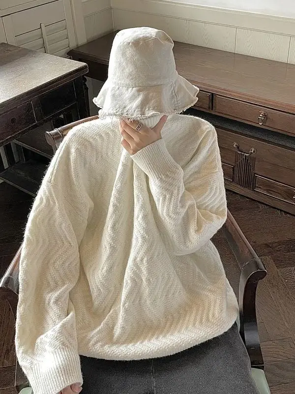 

Guangzhou Thirteen Rows High-End Men's Knitted Sweater Autumn Winter Lazy Sle Texture round Ne Sweater Trendy Design Casu...