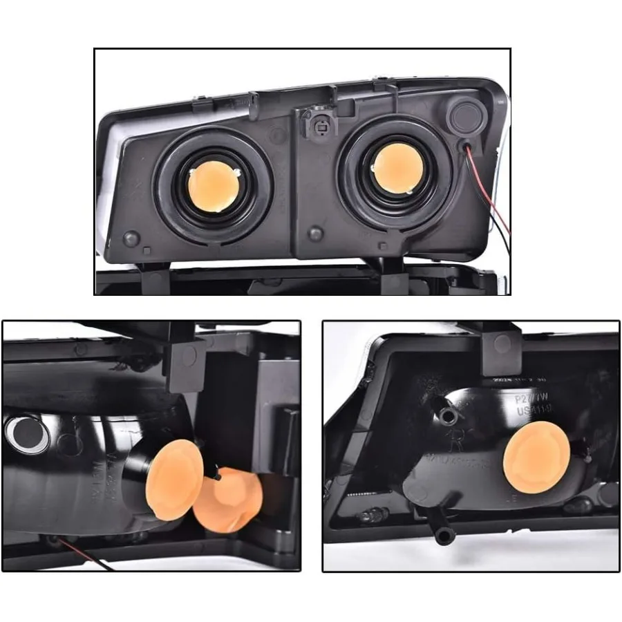 زوج المصابيح الأمامية LED مناسب لموديلات 20032006 تشيفي أفالانش 1500 2500 سيلفرادو 1500 2500 3500 HD مع عدسة شفافة كروم هاوسين #6