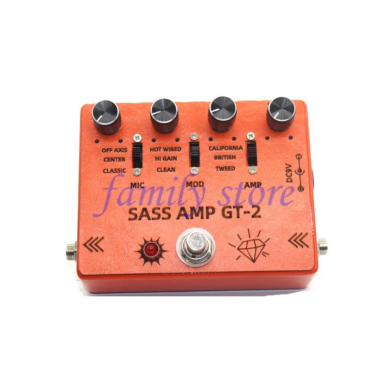 SansAmp manual effector, GT-2 replica electric guitar speaker simulation distortion single circuit board