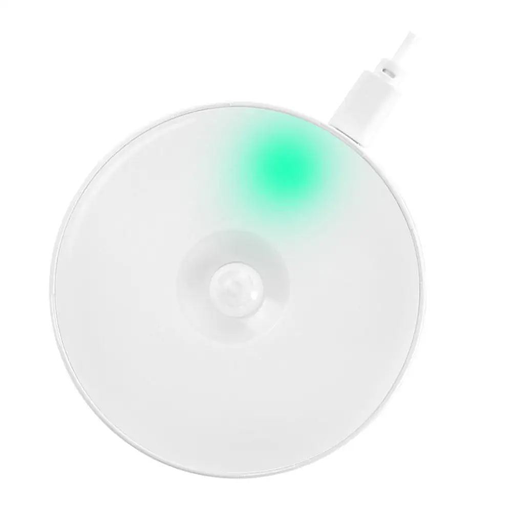 1Pcs Intelligent Body Sensor Night Lamp USB Chargeable Compact LED Home Decor Light for Bedroom Living Room Hallway Cabinet