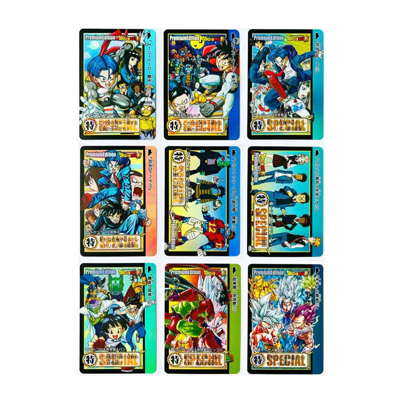 Anime Dragon Ball Diy homemade FlashCards Son Goku Vegeta Iv Trunks Frieza Broli Android 18 Vegetto Majin Buu Collection Cards view 6
