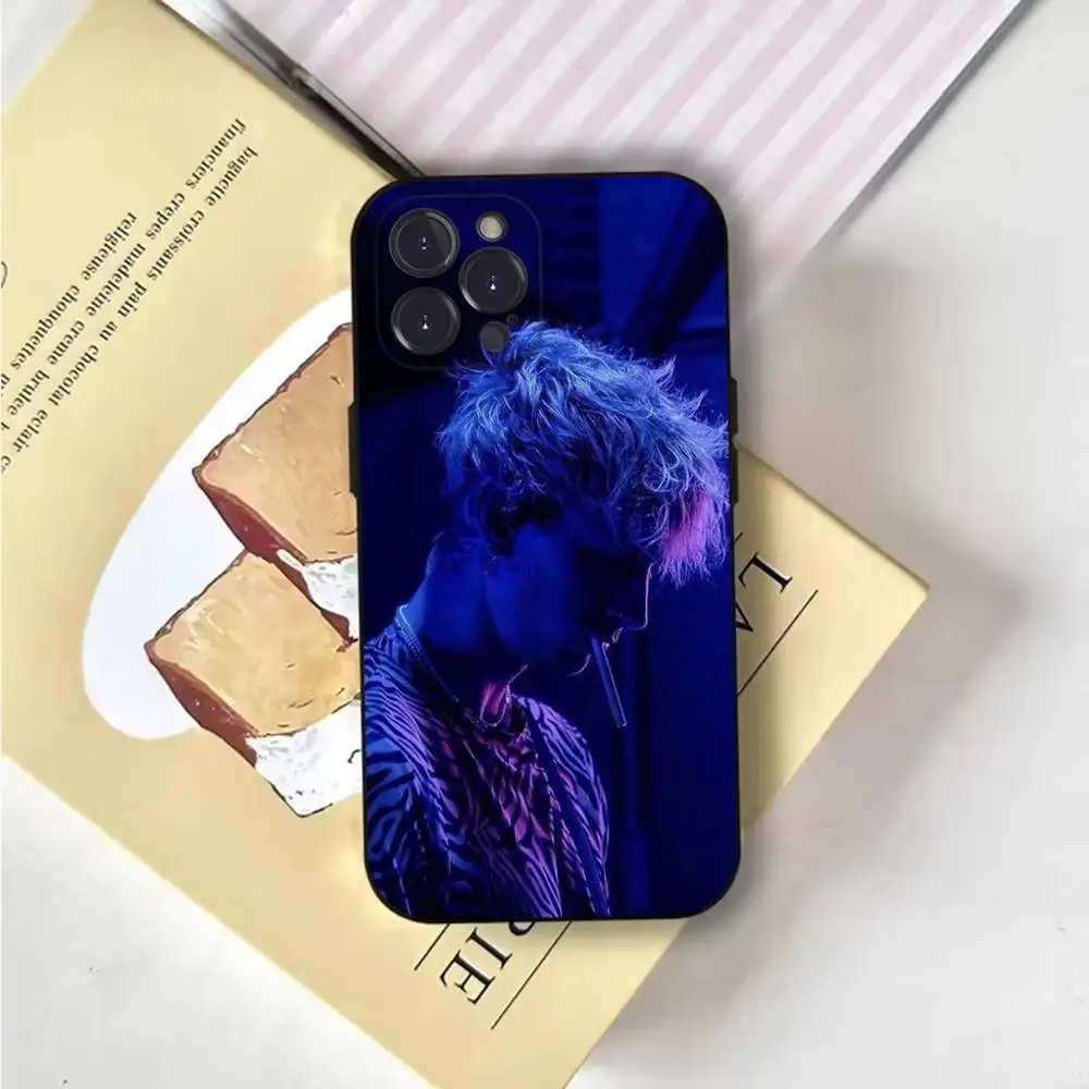 Funda de teléfono M-MGK Machine Gun Kelly para iPhone 6,17,16,15,14,13,12,11 Plus,Pro Max, XS,X,XR,SE,Mini,8,7, funda negra de silicona suave