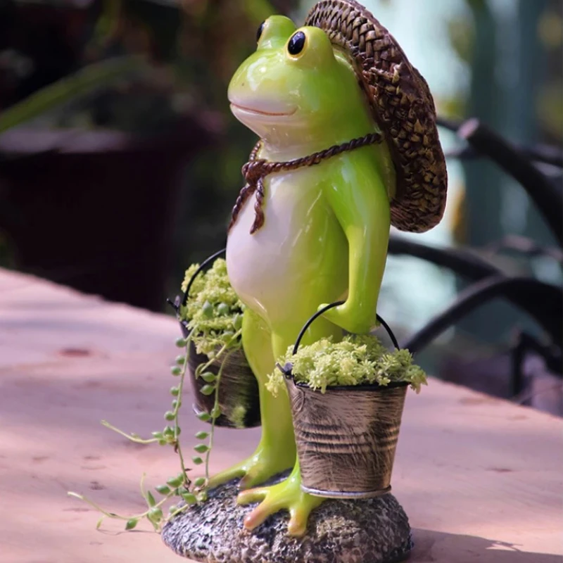 Large Frog Succulent Planter Creative Unique Flower Pot Garden Yard Decoration Cute Cartoon Ornament