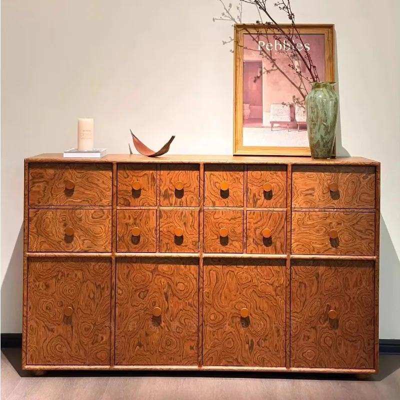 

Solid wood medieval style French cream modern, environmentally friendly and durable living room bedroom locker knot wood