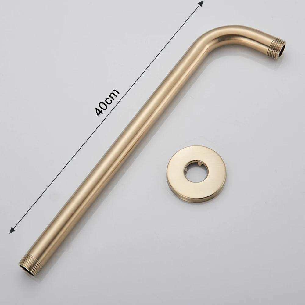 Uythner Free Shipping Shower Head Fixed Arm Wall Mounted and Ceiling Mounted Black Shower Arm Bathroom Shower Head Holder