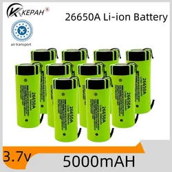 KEPAH 26650 5000mAh Li-ion 3.7v Rechargeable Battery 20A Discharge 3.6V Power batteries +DIY Nickel Sheets