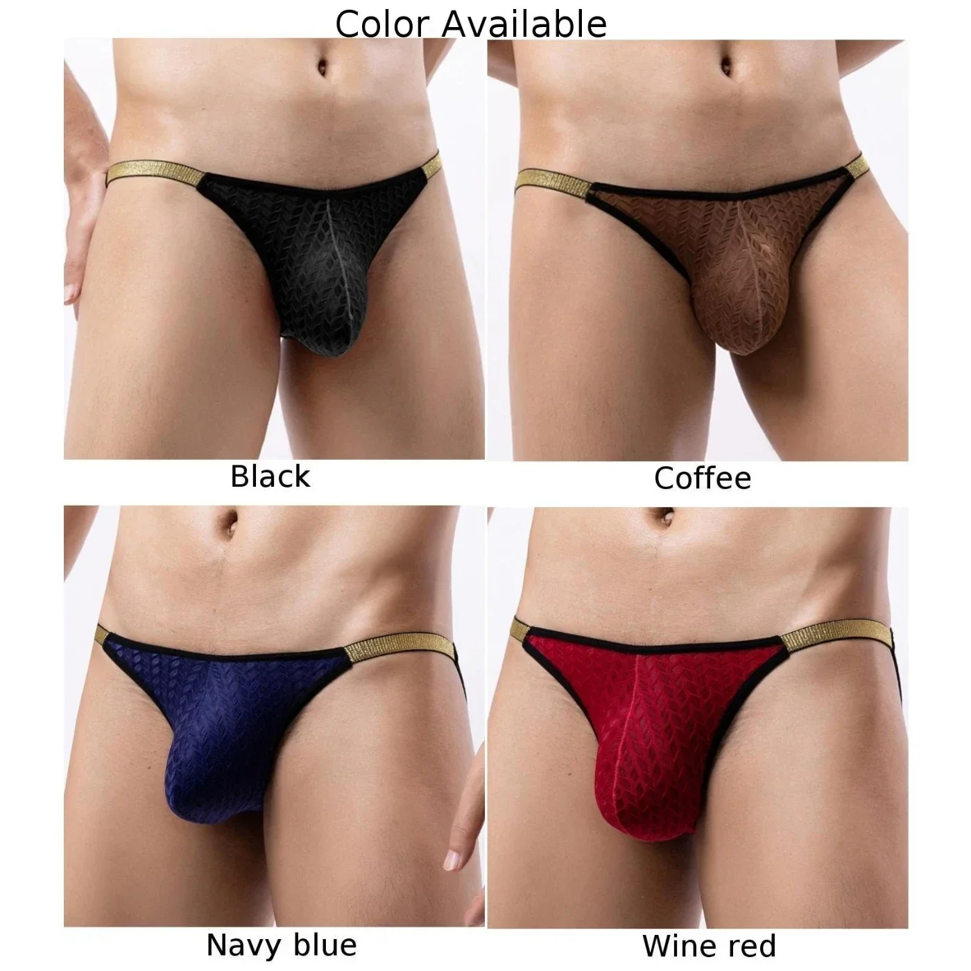 Mens Underpants Mens Underwear Briefs Daily Lingerie Low Waist Nylon Panties Regular Sexy Soft Pouch Solid Color