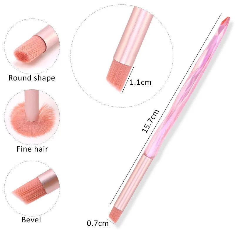 Nail Pen Brush UV Gel Polish Power Pen Crystal Rod Nylon Hair Manicure Painting Blooming Phototherapy Brush Nail Art Salon Tools