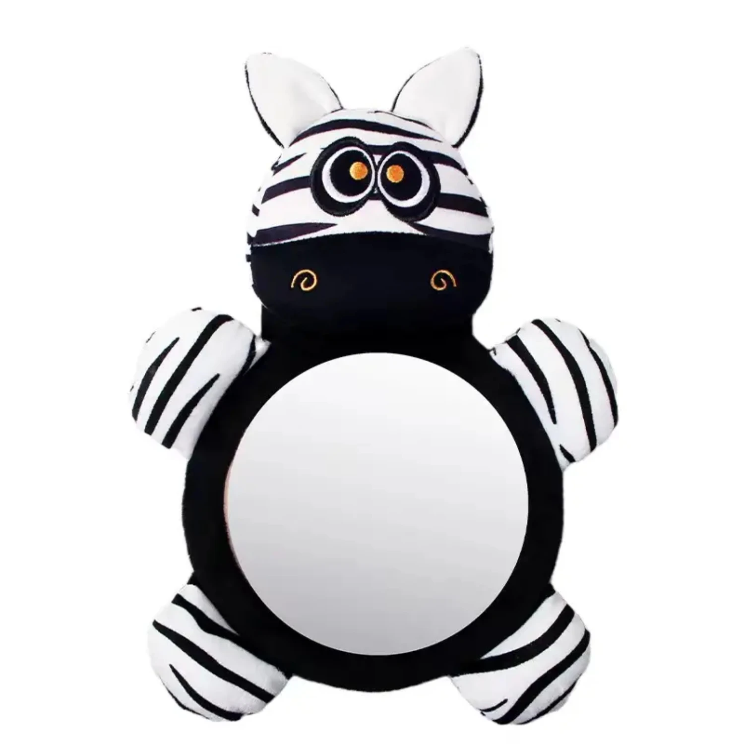 

Adjustable, Durable, and Reliable Black and White Child Rear Seat Mirror with Shatterproof Design, Break-resistant Construction,