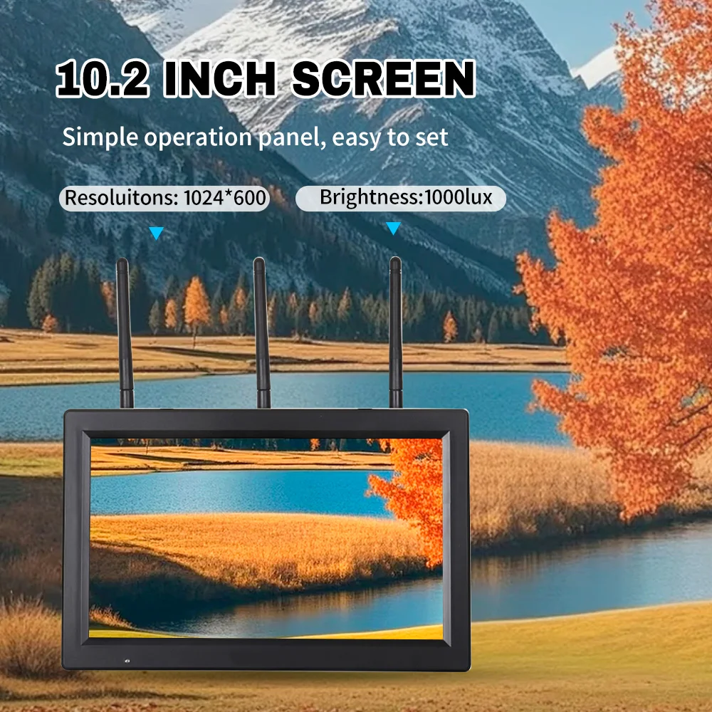 

Hawkeye Captain X 3IN1 FPV Monitor 1024*600 1000LUX 1.2G 3.3G 5.8G 240CH Auto Search with HDMI DVR FPV Monitor Dual Receivers