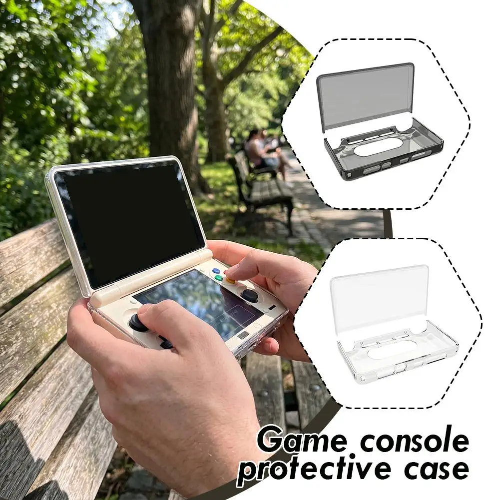 TPU Case For AYN Thor Clamshell‑type Shock‑absorbing Soft Cover Dual‑screen Protection Precise Cutout Lightweight Anti‑scratch