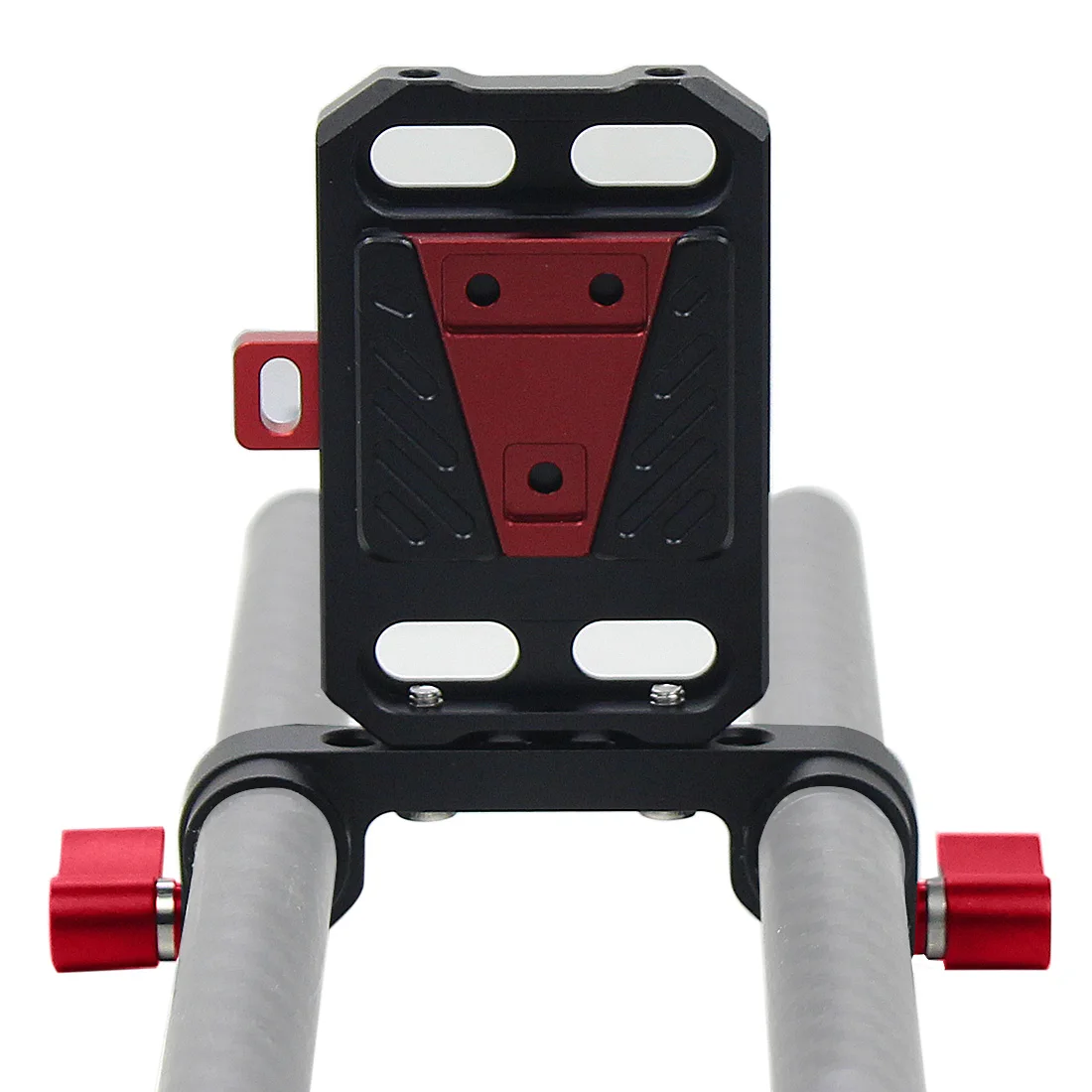 Aluminium-Schnellwechsel-V-Lock-Akku-Montageplatte mit 15-mm-Stangenklemme für Fotografie-DSLR-Kameras, Rig-Schiene und Follow-Focus-System – Detail 26