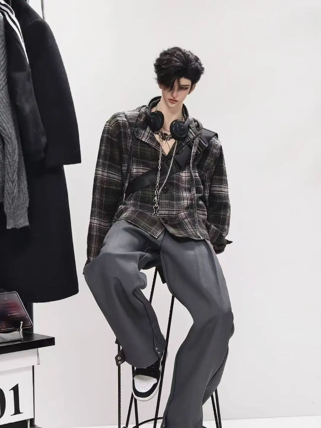 1/3 人形の服 75 センチメートル男性 Bjd 人形用長袖フード付きシャツドレスアップおもちゃままごとハンサム人形アクセサリー、人形なし