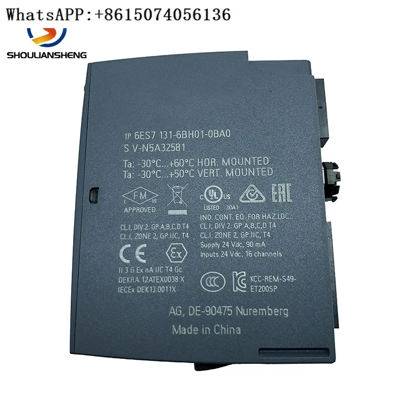 

Used for ET 200SP new original 6ES7131-6BH01-0BA0 programmable controller digital input/output system input/output module