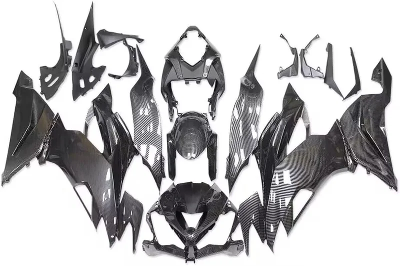 Carbon Fiber Effect Motorcycle Fairing Kit Fit for i ZX6R Ninja 2019-2023