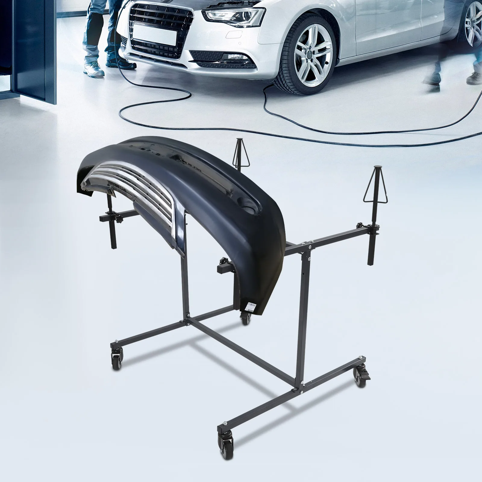 عجلة الطلاء حامل رف إصلاح السيارات الرف 100 كجم الحمولة قابل للتعديل الارتفاع 15 سنتيمتر 4 المخاريط 360 °   قابل للتدوير يستوعب 4 إطارات