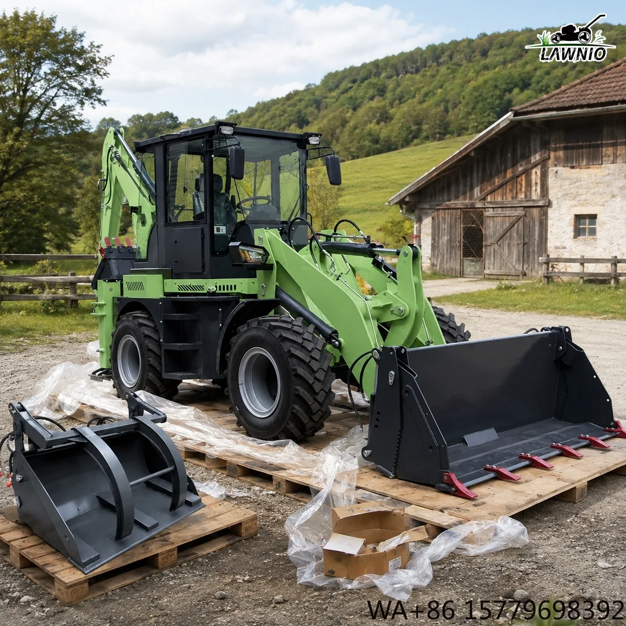 Free Shipping  Loader  High and Low Speed Travel Strong Climbing Ability for Ditch Excavation Backhoe Loader