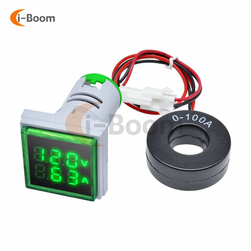 AC 50-500V 0-100A LED Digital Voltmeter Ammeter 110V 220V Car Volt Amp Tester Detector Voltage Current Meter Volt ammeter