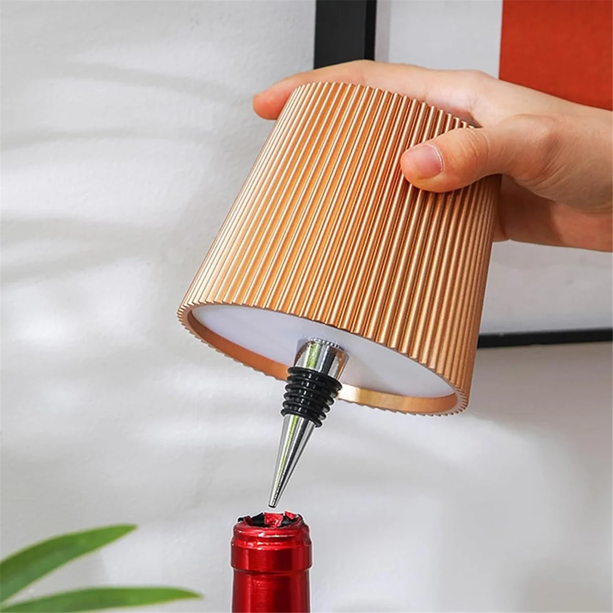 LED Wine Bottle Wireless Bottle Lamp Shade for Liquor Bottles 3 Color Stepless Dimming Wine Bottle Lights for Bars C