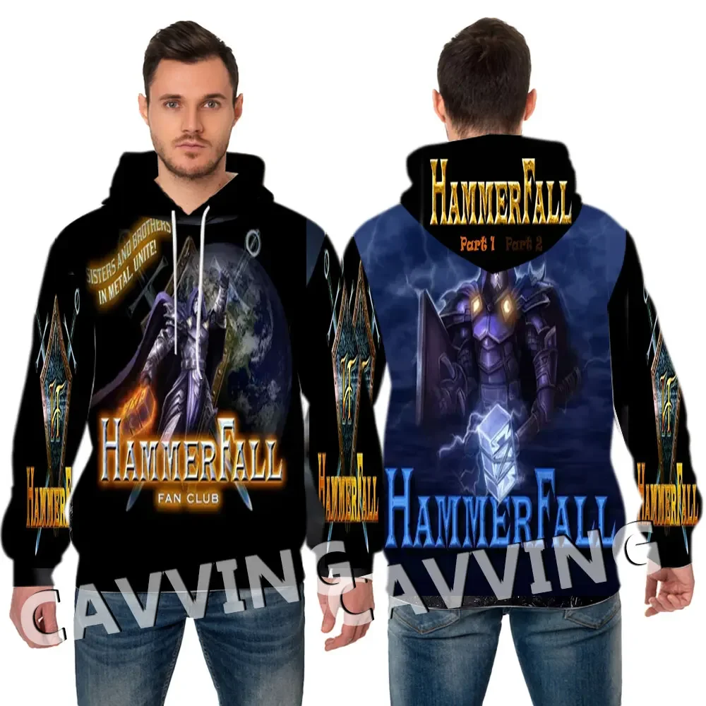 Hammerfall Band 3D Printed Fashion Hoodies Hooded Sweatshirts Harajuku Hoodie Sweatshirts Tops Clothing for Women/men