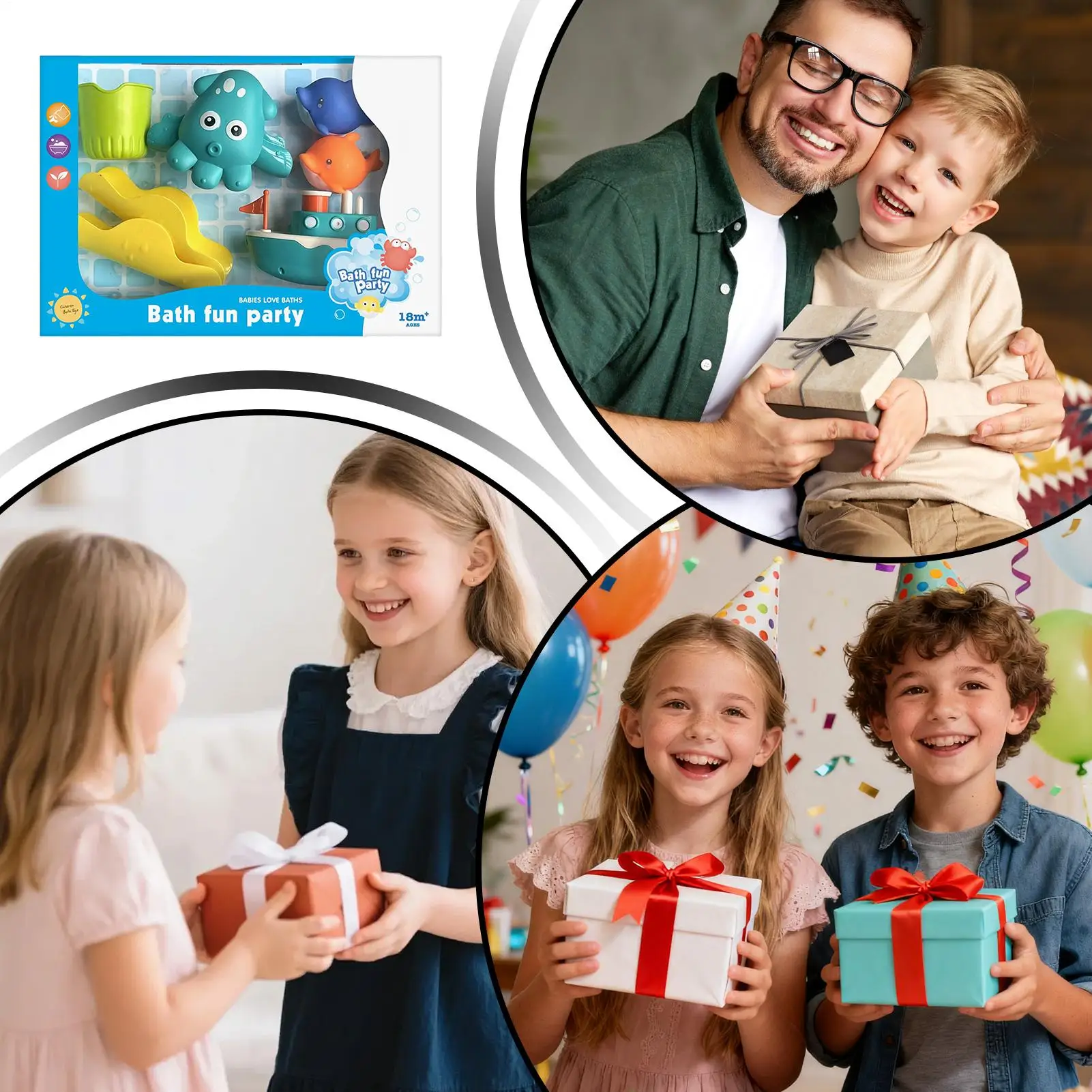 

Игрушки для ванны: Водяное колесо для веселых игр, игрушки для ванны для детей от 18 месяцев, для мальчиков и девочек, для дома, душа, отеля, улицы, путешествий, бассейна, пляжа