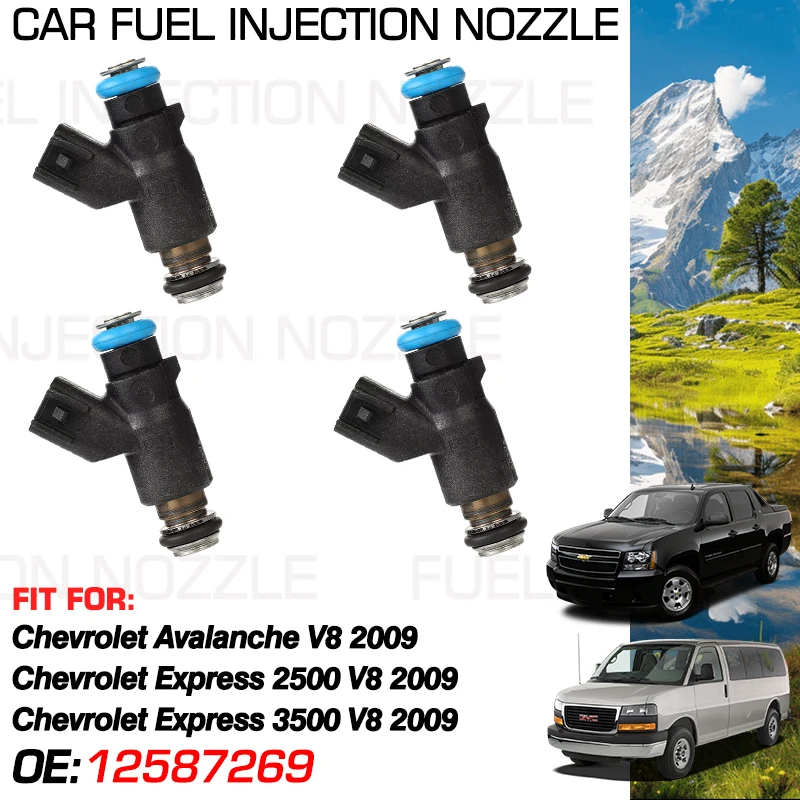 12587269 217-3347 Fuel Injectors Nozzle Injection for Chevrolet Avalanche Chevrolet Express 2500 Chevrolet Express 3500 V8 2009