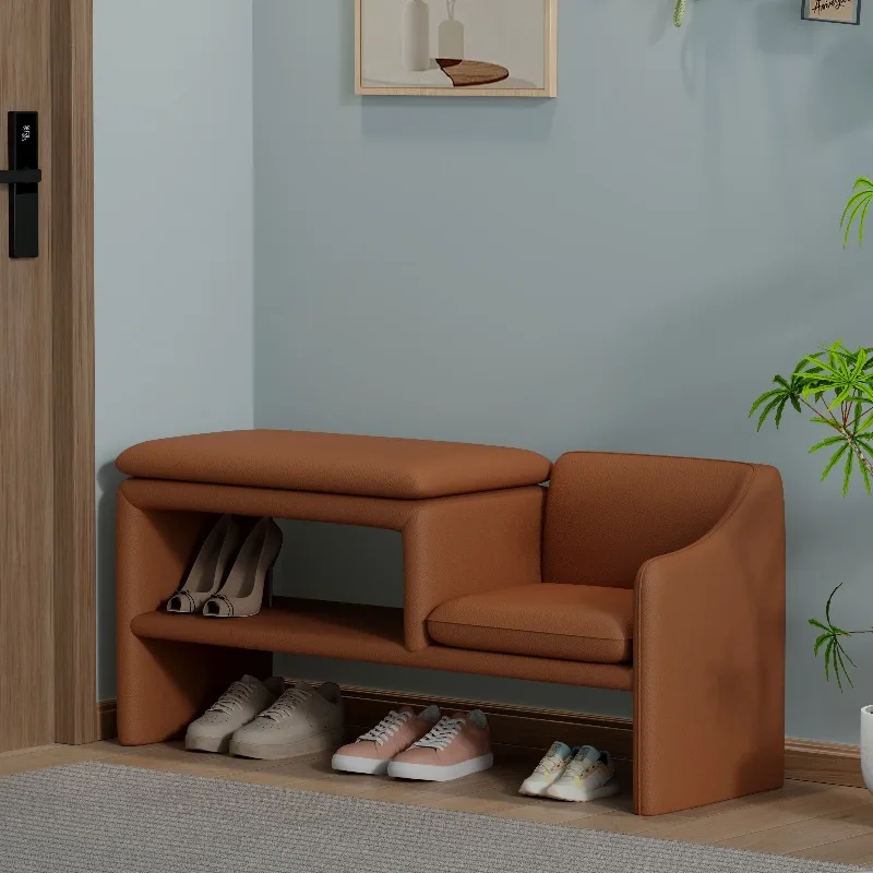 #Modern Nordic Shoe Shelf Luxury Designer Tower With Seat Entrance Hall Shoe Cabinet Slippers Show Zapatero Shoemakers Furniture