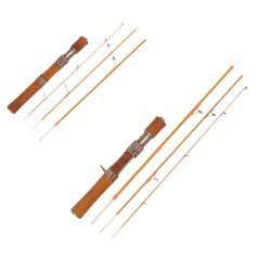 Casting Rod Ultralight Fishing Rod Carbon Fiber Spinning Lure Pole Bait 1.5-9G Line Wood Handle Fast Trout Fishing Rods