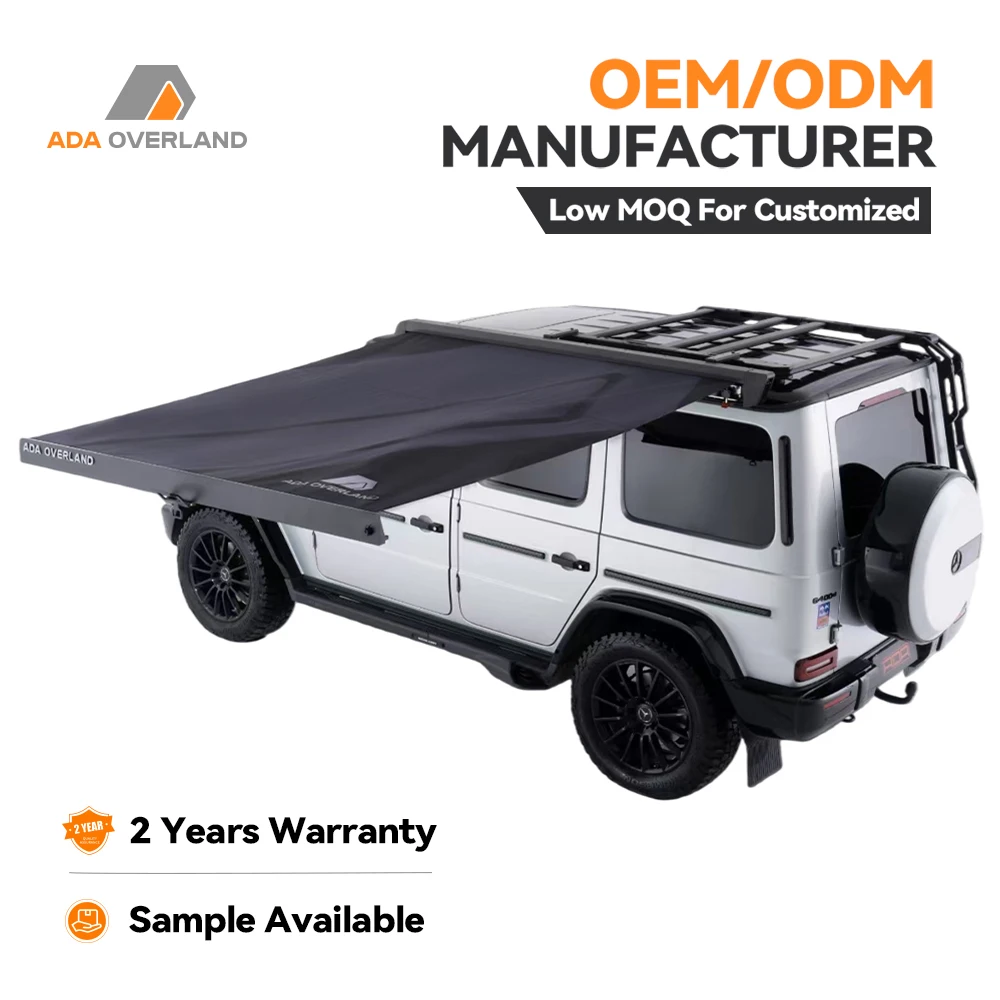 ADA OVERLAND Quick Release Vehicle Side Awning Heavy Duty Waterproof 300D Elastic Silk RV Caravan Camper Awning