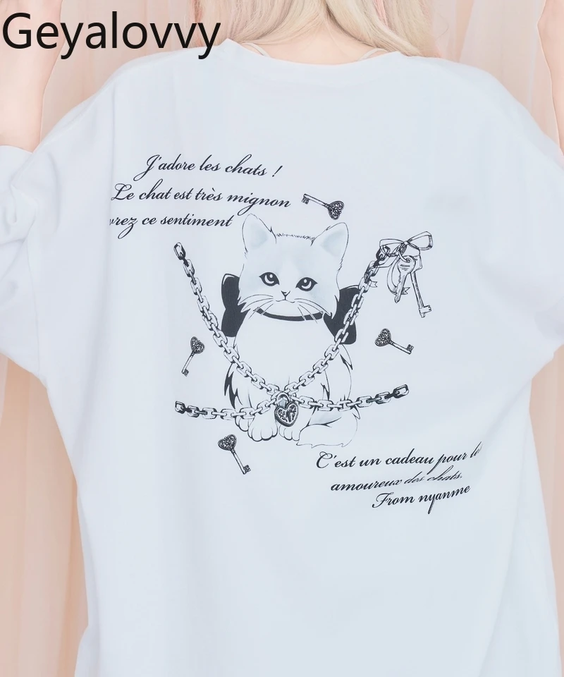 

Japanese Style Mass-Produced Printed Orange Pink White Short Sleeve T-Shirt Summer Versatile Loose Round Neck Mid-Length Top