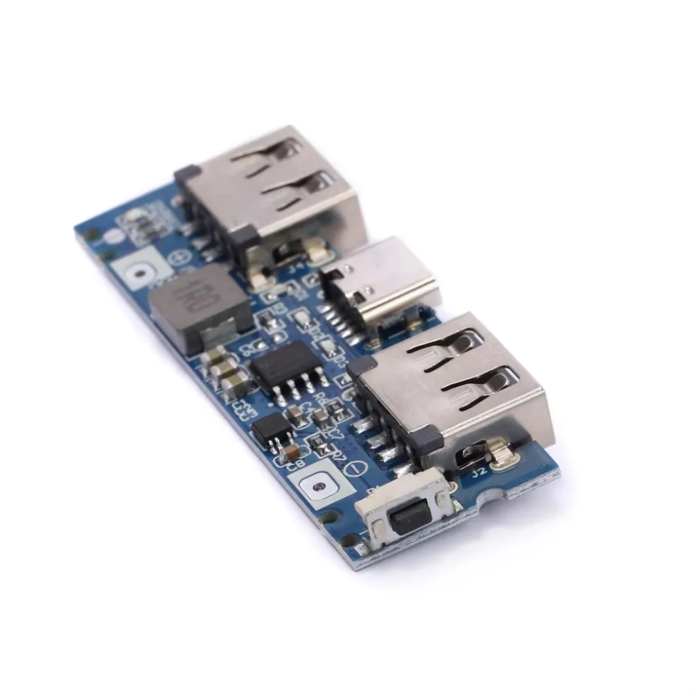 10 pz/lotto Tipo-C porta di ricarica Doppio USB power bank scheda di potenza Mobile power bank scheda madre FAI DA TE Boost modulo 5 V 2.4A