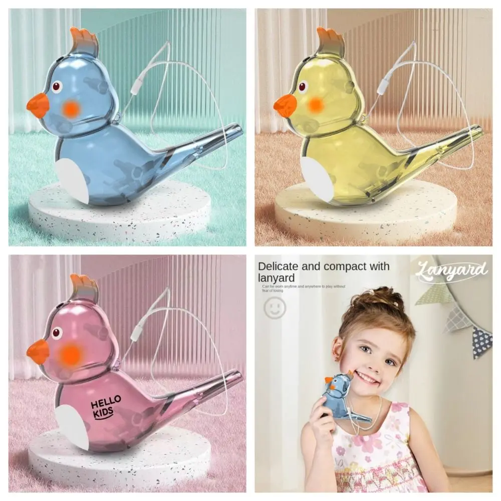 

Bird Shaped Water Whistle Toy Training Transparent With Lanyard Bird Whistle Toy Musical Instrument Calling Device