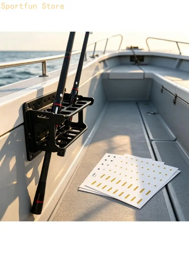 Fishing Rod Section Stickers for Guide Positioning, 1 Sheet Assembly Stickers with Soft Adhesive Backing for Gear Care X7JD