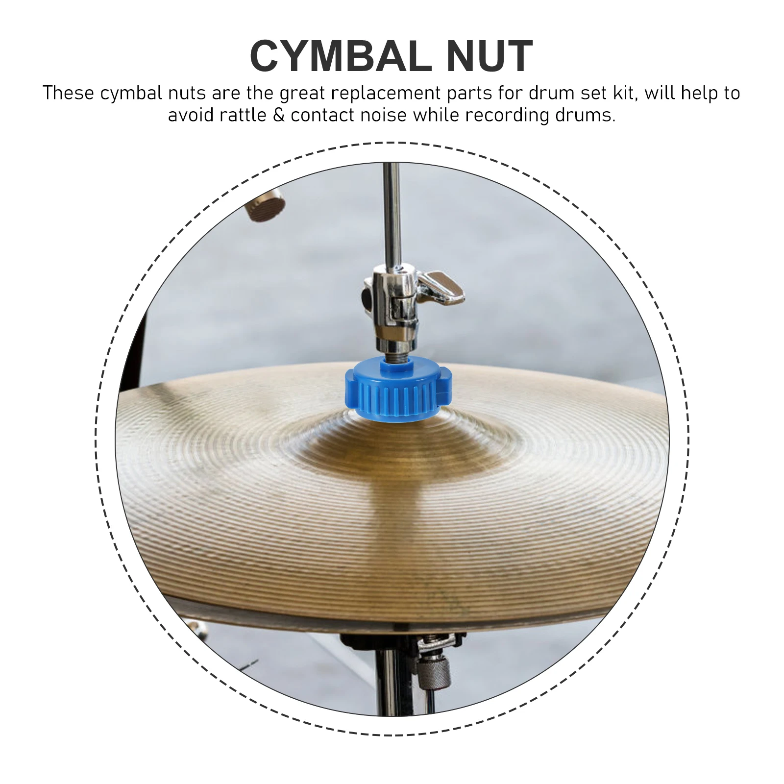 

5 Pcs Black Quick Release Cymbal Plastic Drum Set Replacement Parts Easy Install Universal Fixing Accessories Fast