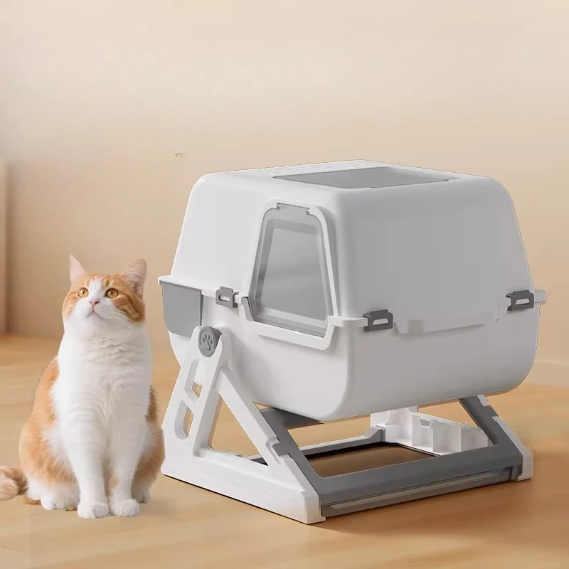 

Plastic cat Litter Box Training Hiding Defecation Litter Box Sandbox Self-Cleaning Trash Areneros Para Gatos Household Items