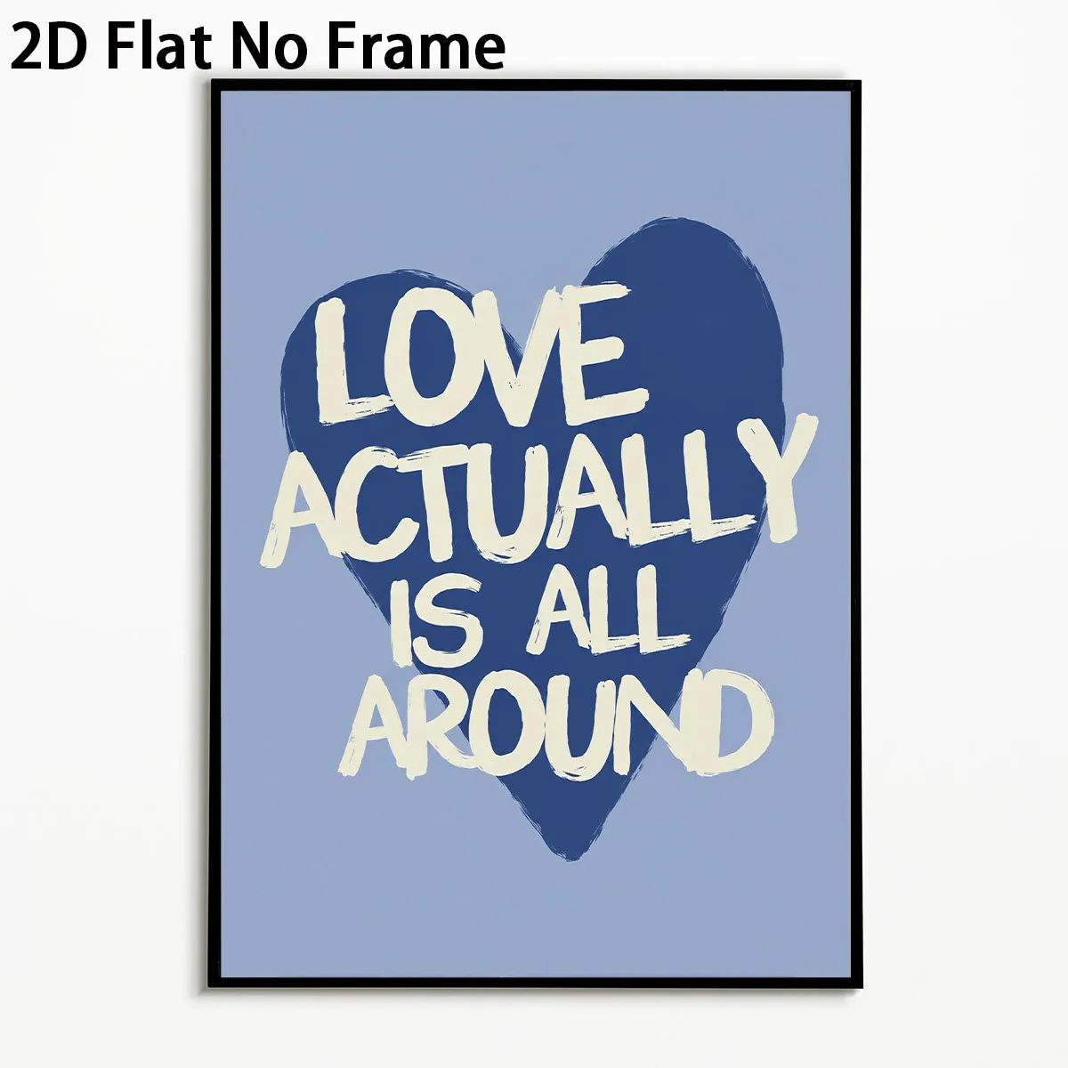 2D Flat, 1pc WENGTIAO Minimalist Modern Love Quote Heart Wall Art - Unframed Canvas Suitable for Bedroom, Kitchen, Decor, Coz