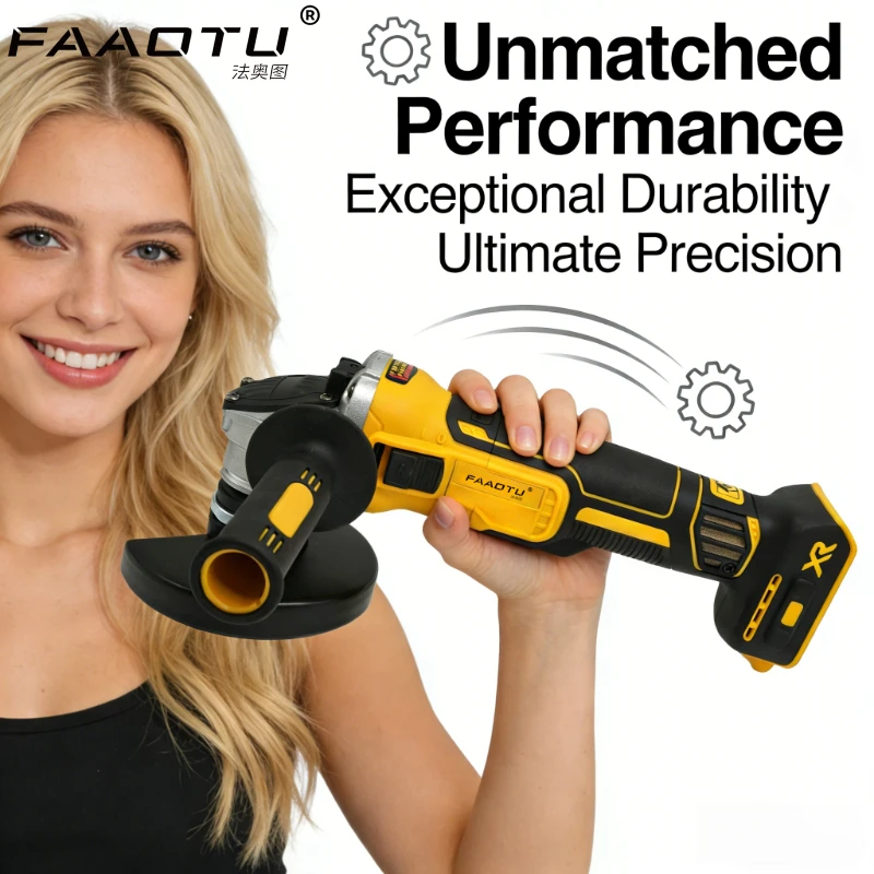 

Угловая шлифовальная машина FAAOTU DCG405 с плоской головкой, без аккумулятора, для резки, бесщеточная, совместима с аккумуляторами DW, без аккумулятора.