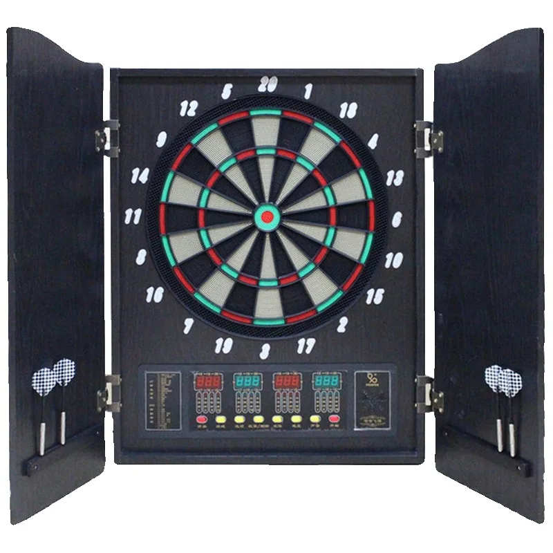 Electronic luxury wooden case Electronic dart machine English pronunciation set Automatic scoring