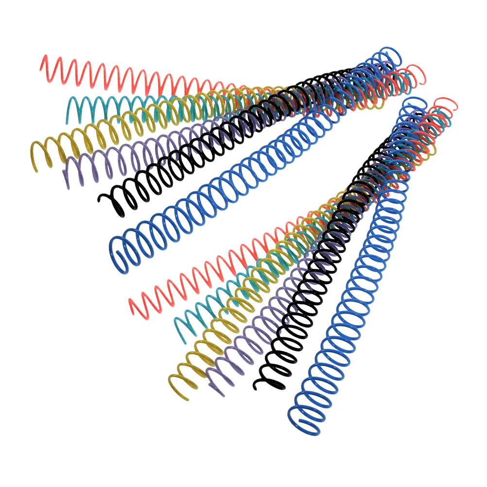 12 Pcs Loose Leaf Coil Notebook Spiral Rings Portable Colored Clips Binder Cuttable Flexible