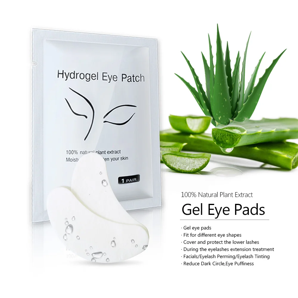 50 Pairs Eyelash Extension Patch Hydrogel Patches Makeup Lash Extension Under Eye Patch Pad Eyelash Gel Lash Pads Patches