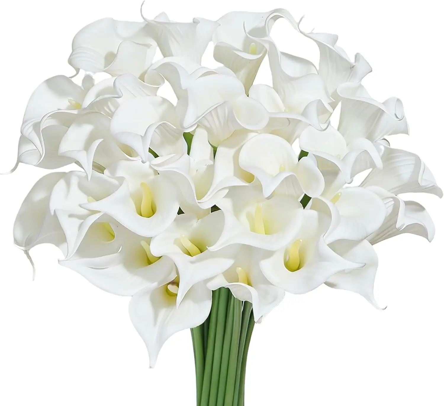 

30 PCS Artificial Calla Lily Flowers Bouquet Faux Branches for Vase Fake Flower 13.5" Real Touch for DIY Mother's Day We