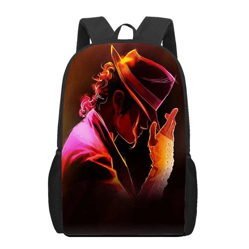 

Superstar Michael Jackson Printed Backpack Boys Girls Kids School Bags Teenager Laptop Backpack Women Men Casual Travel Rucksack