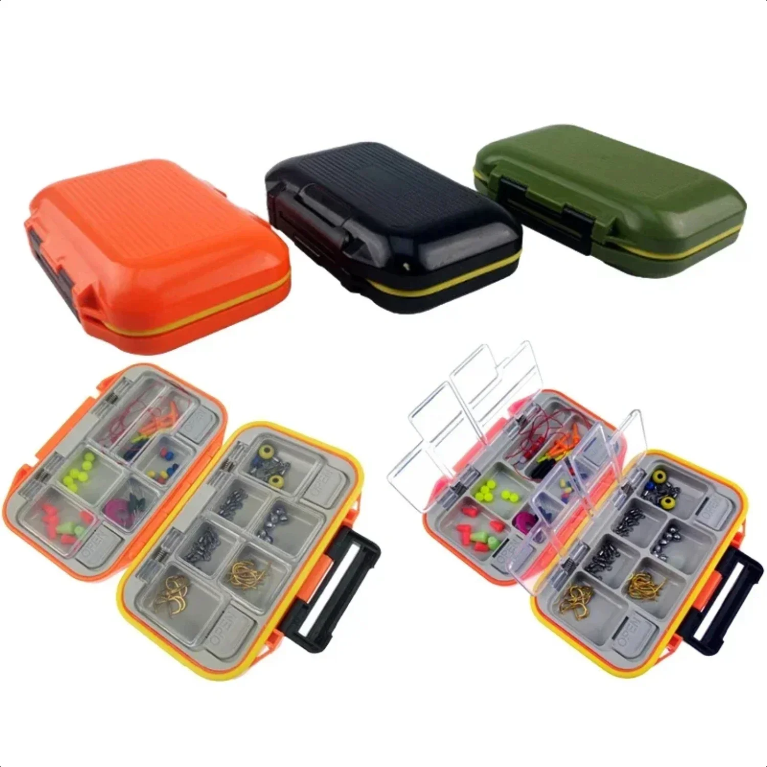 Portable Fishing Tackle Box12 Compartment Mini  Case Fishing Lure Hook Bait Tool Custody Box Fishing Gear Accessories