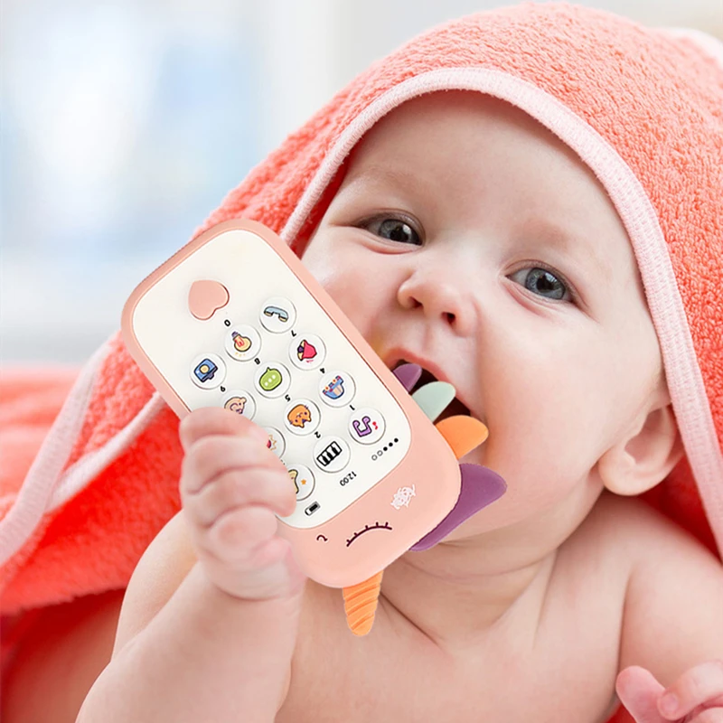 เด็กโทรศัพท์โทรศัพท์ของเล่น Teether เพลงเสียงเครื่องสำหรับเด็กทารก Early การศึกษาการเรียนรู้โทรศัพท์มือถือของเล่นของขวัญ